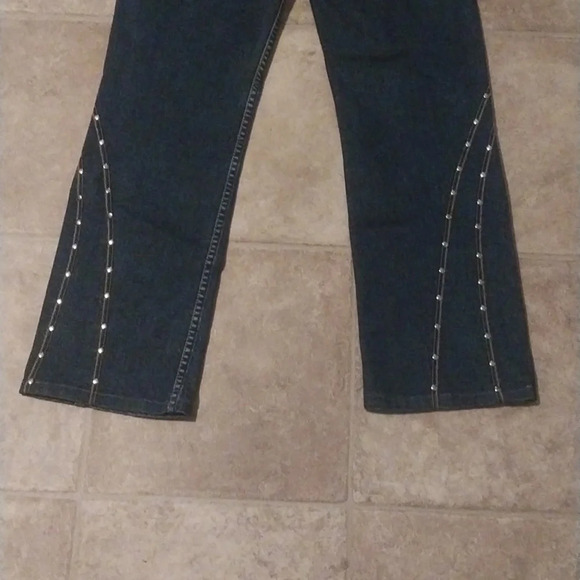 Vintage Lawman Western Studded Sim Fit Jeans Size 14 - Picture 5 of 12